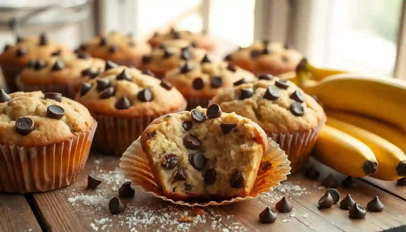 banana chocolate chip muffins