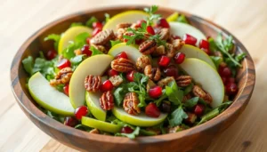 Fresh Apple, Pomegranate, and Pecan Salad Recipe